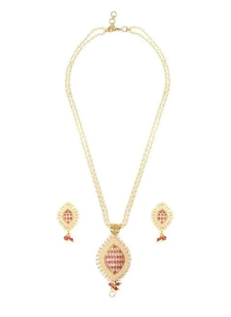 Priyaasi Stone Studded  Beaded Layered Jewellery Set