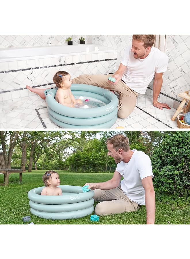 babymoov Aquadots Inflatable Baby Bath With Bath Support Toddler Bath Travel Bath Baby Paddling Pool - Image 5