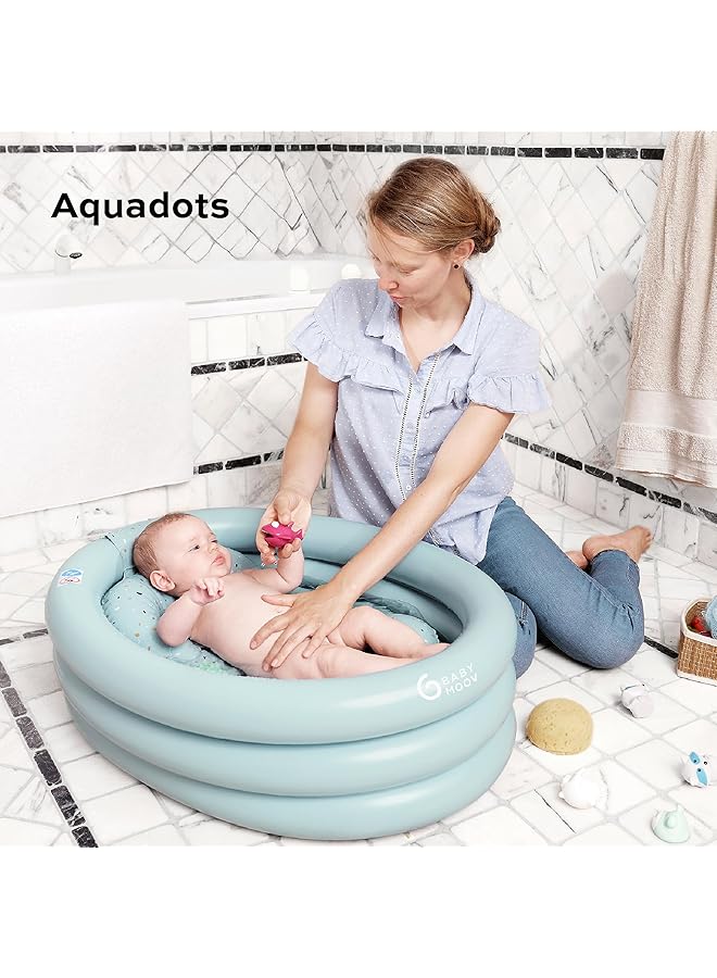 babymoov Aquadots Inflatable Baby Bath With Bath Support Toddler Bath Travel Bath Baby Paddling Pool - Image 2