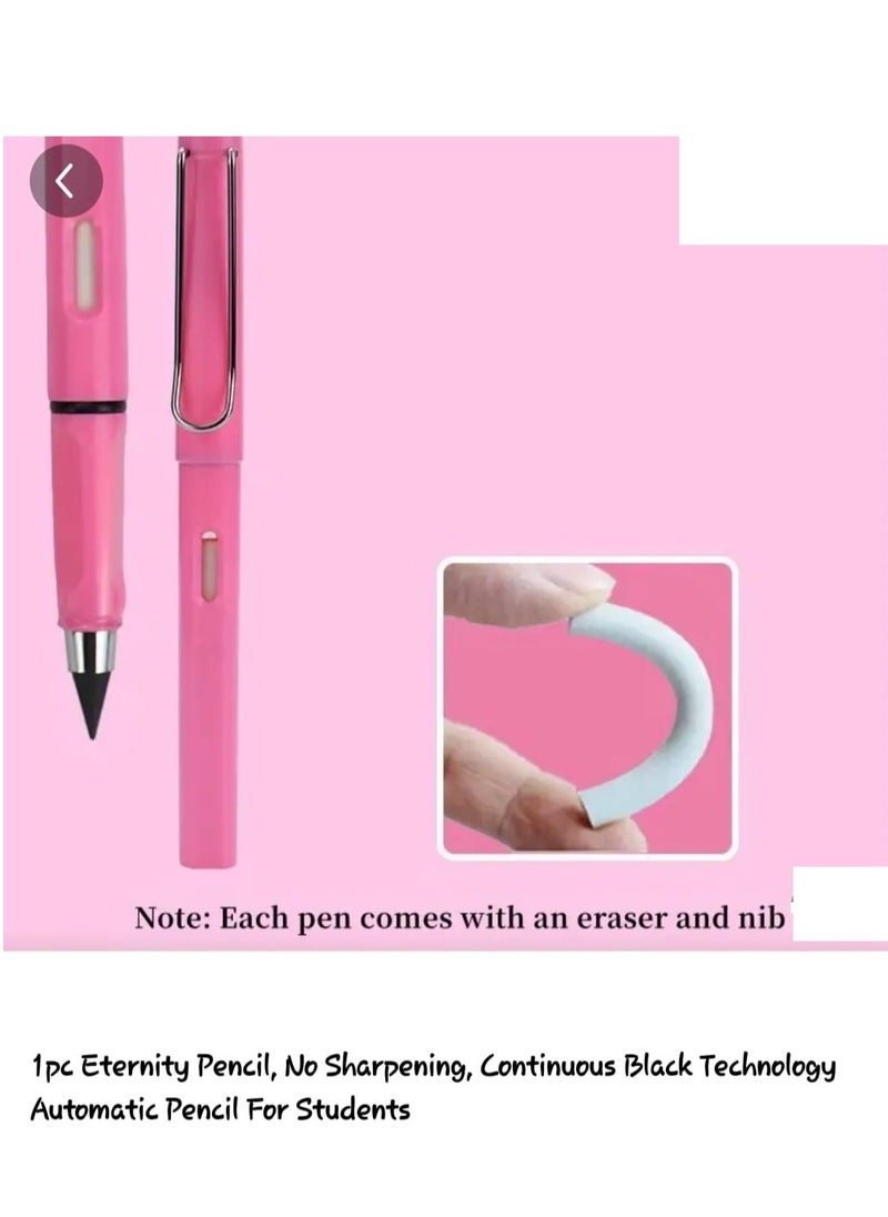 Generic - Eternal Pencil, Magic Pencil, Ink with Replacement Nibs, Unlimited Writing Pencil with Eraser, Reusable Portable Erasable Pencil for Student Artist - Image 1