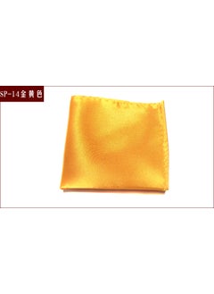 Generic Mens Formal Pocket Squares Solid Colors SP-14 golden yellow 