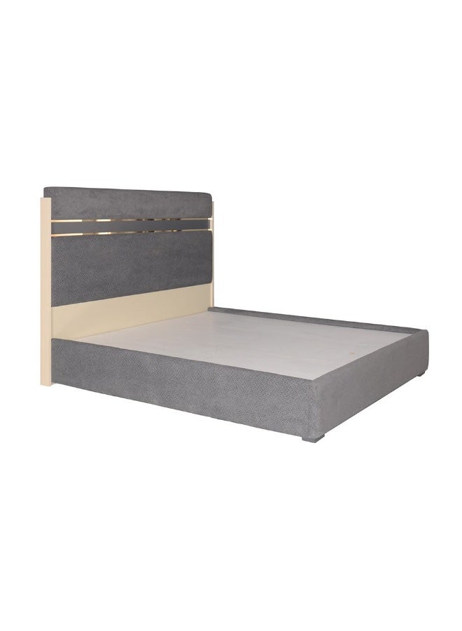 DANUBE HOME Hanson 180X200 Upholstered King Bed  | Modern Design Wooden Double-D.Grey/Khaki - Image 5