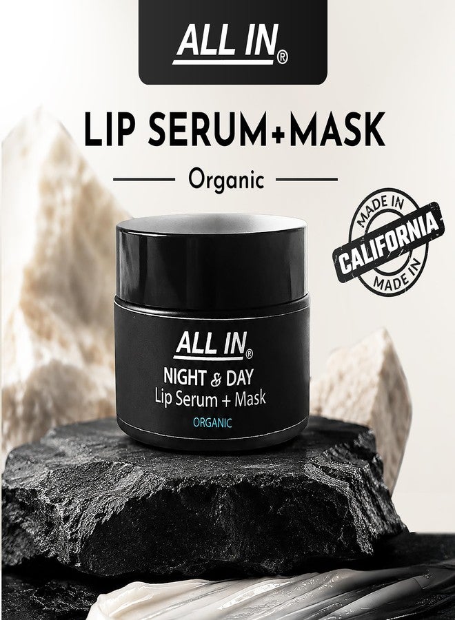 ALL IN Organic Lip Serum + Mask – 2-in-1 Hydrating Lip Treatment, Overnight Lip Mask for Dry Lips, Natural Oils, Made in California (1 oz) - Image 2