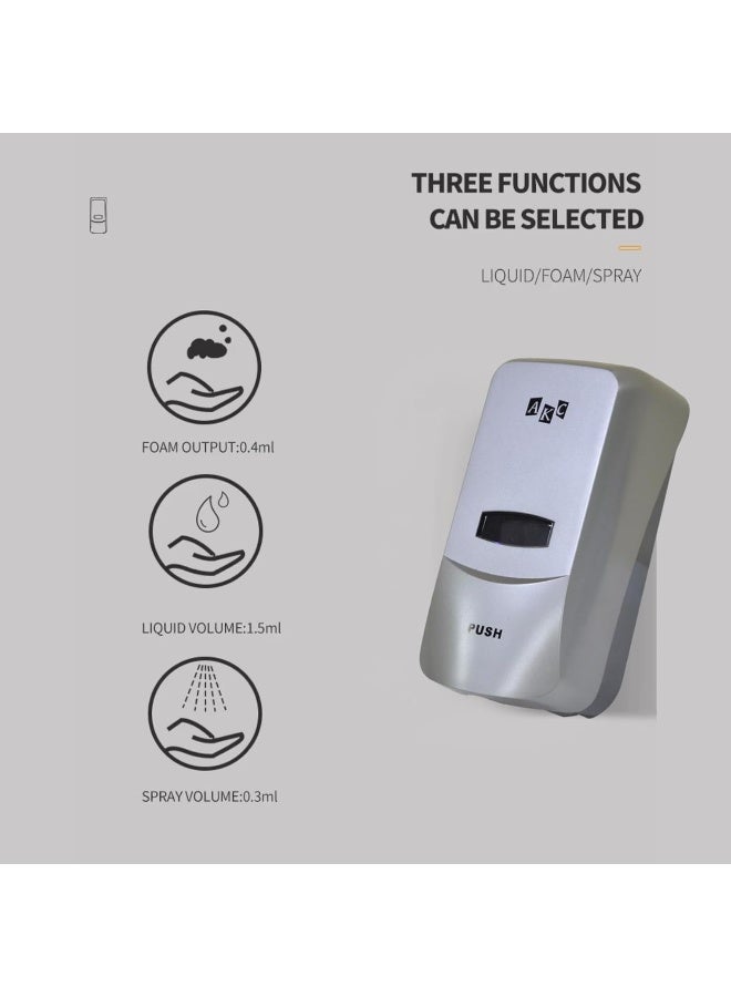 AKC Wall Mounted Manual Soap Dispenser, 400ml-1000ml Plastic Hand Sanitizer Dispenser - Image 2
