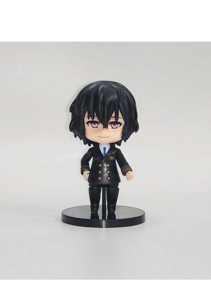 Literary Masters Q-style PVC Figure Set, 6 Classic Characters (Nishida Jun, Ozamu et al.), 10cm Tall, Ideal for Collecting, Decor, or Gifts, Perfect for Anime Fans  - Image 2
