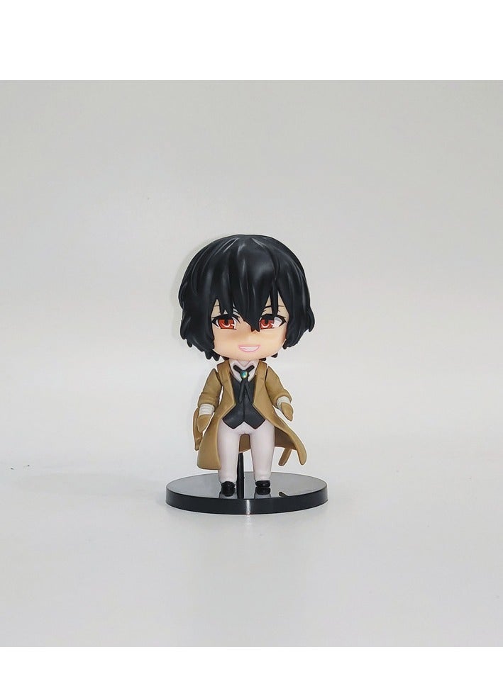 Literary Masters Q-style PVC Figure Set, 6 Classic Characters (Nishida Jun, Ozamu et al.), 10cm Tall, Ideal for Collecting, Decor, or Gifts, Perfect for Anime Fans  - Image 3