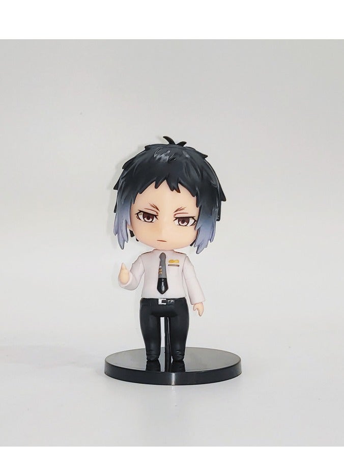 Literary Masters Q-style PVC Figure Set, 6 Classic Characters (Nishida Jun, Ozamu et al.), 10cm Tall, Ideal for Collecting, Decor, or Gifts, Perfect for Anime Fans  - Image 4