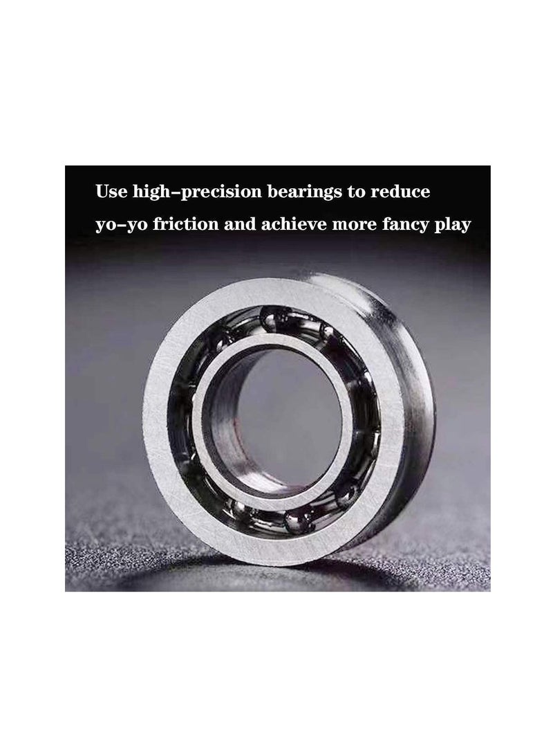 SYOSI Professional Unresponsive Yoyo Aluminum Beginner Colorful Yo-Yos Ball for Advanced Yoyos Players Kids with 10 Yo-Yo Strings Yo-Yo Bag Glove - Image 5