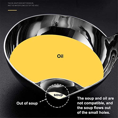 HARI - Stainless Steel Oil Separator Spoon With Long Handle, Grease Filter Spoon For Home Kitchen Hot Pot Fat Skipper (Silver 1Pcs), L-38.1 CM - Image 4
