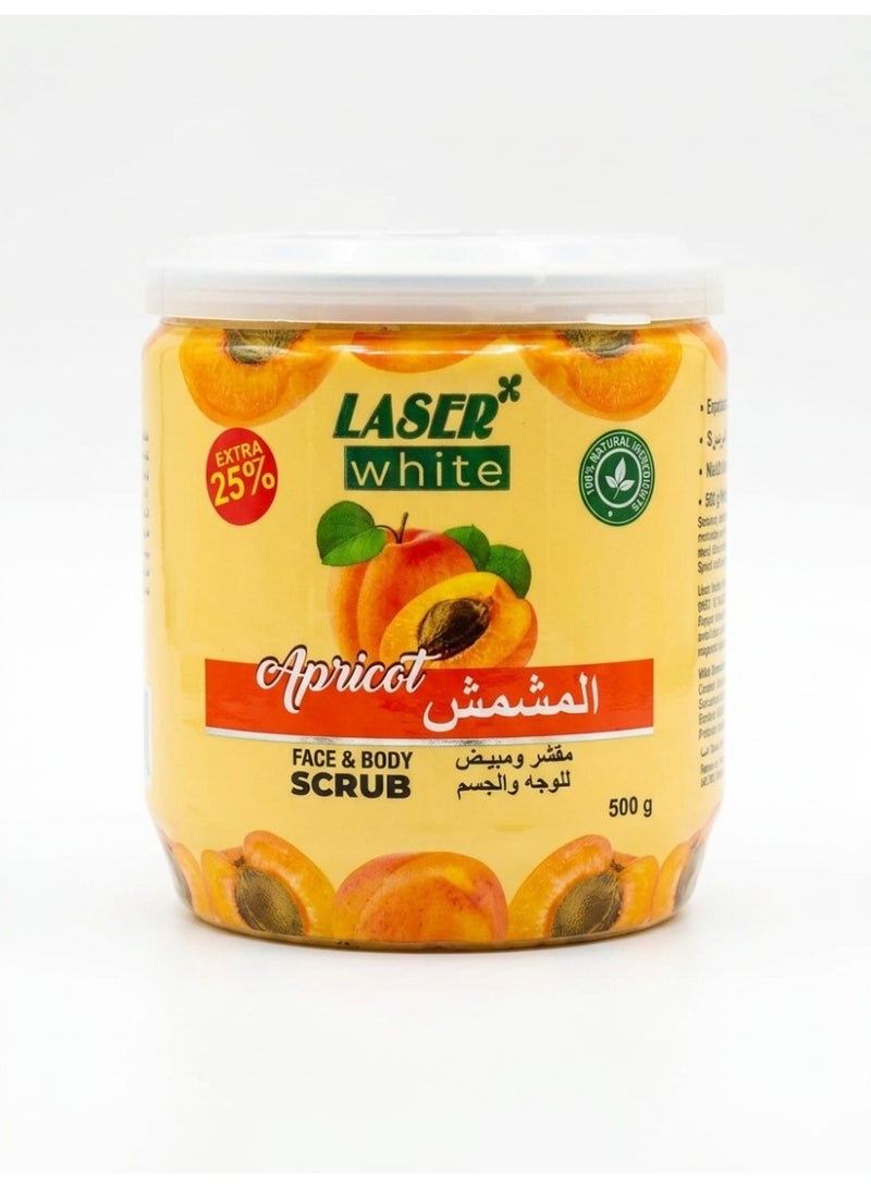 ليزر وايت مقشر ومبيض للوجه والجسم بخلاصة المشمش 500جرام - Image 1