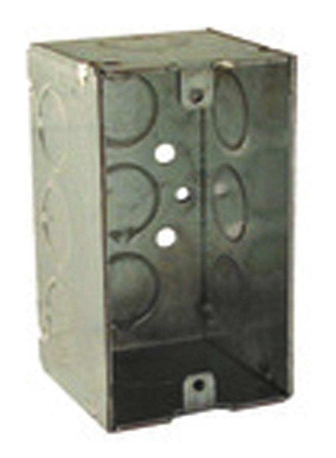 RACO Hubbell-Raco 670RAC Handy Box, 2-1/8" Deep, 1/2" KOs, Welded, Metallic
