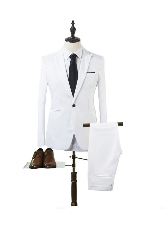 Shougu New Slim Fit Business Casual Fashionable Suit Sets 