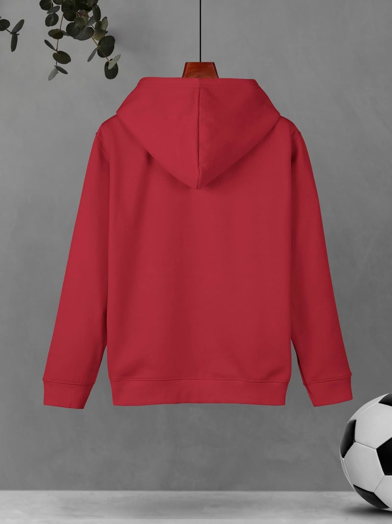 HELLCAT Printed Cotton Blend Hoodie Sweatshirt for Boys - Pack of 2 Maroon/Beige 13-14 Years - Image 5