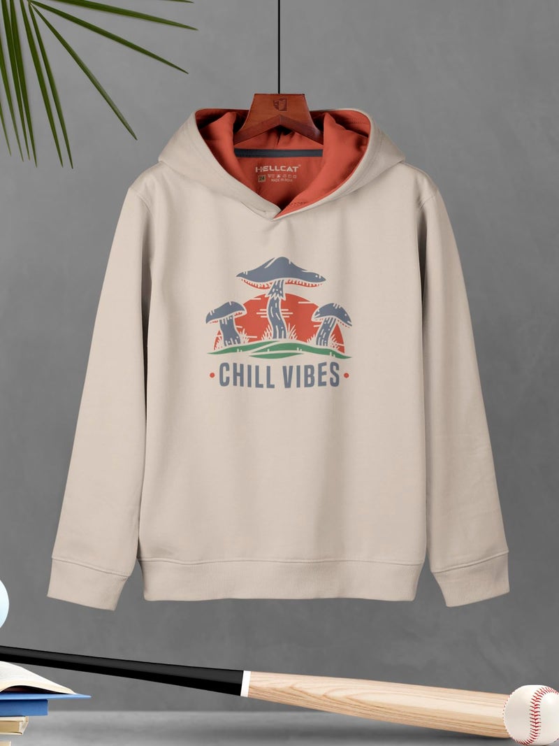 HELLCAT Printed Cotton Blend Hoodie Sweatshirt for Boys - Pack of 2 Maroon/Beige 13-14 Years - Image 3