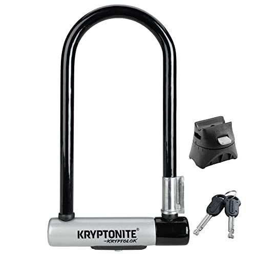 Kryptonite Kryptolok Standard Bike U-Lock, Heavy Duty Anti-Theft Bicycle U Lock, 12.7mm Shackle with Mounting Bracket and Keys, High Security Lock for Bicycles Scooters,Black - Image 1