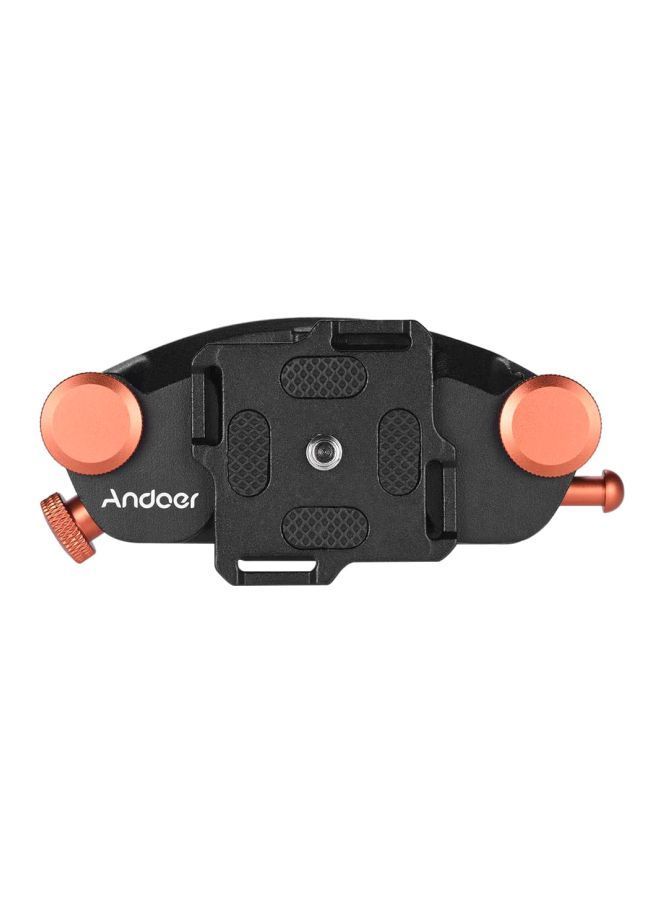 NIBEMINENT Camera Waist Belt Button Mount Clip Black/Orange  - Image 2