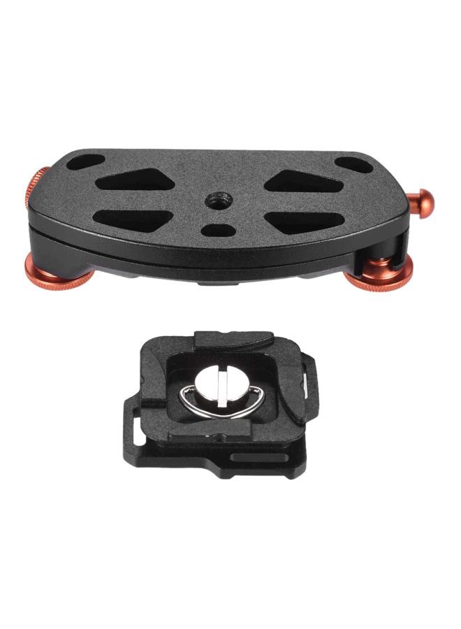 NIBEMINENT Camera Waist Belt Button Mount Clip Black/Orange  - Image 3