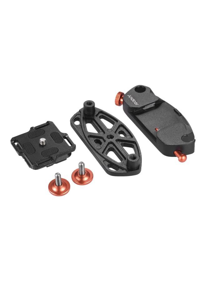NIBEMINENT Camera Waist Belt Button Mount Clip Black/Orange  - Image 4