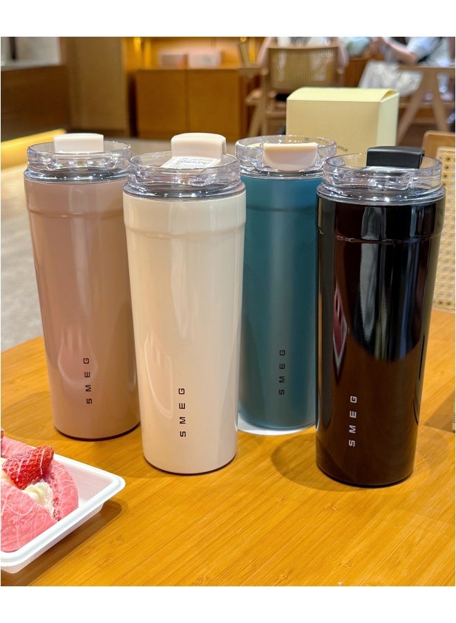 SMEG Travel Coffee Mug, 550ml Insulated Beverage Cup With Leakproof Lid, Long Lasting , Travel Coffee Thermos Blue - Image 2