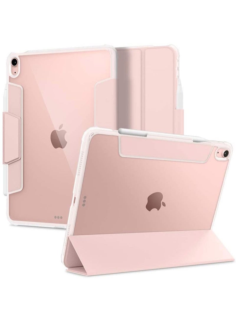 Spigen Ultra Hybrid Pro Case Cover for iPad Air 11inch M3 (2025), M2 (2024), 5th/4th Gen (2022/2020) 10.9inch with Pencil Holder – Rose Gold - Image 1
