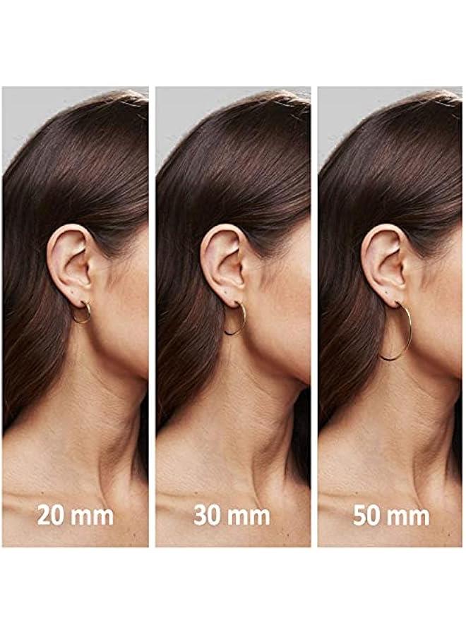 PAVOI 14K Gold Plated Hoop Earrings for Women - 2mm Thick Infinity Hoops - Lightweight Loop Earrings Set  - Image 5