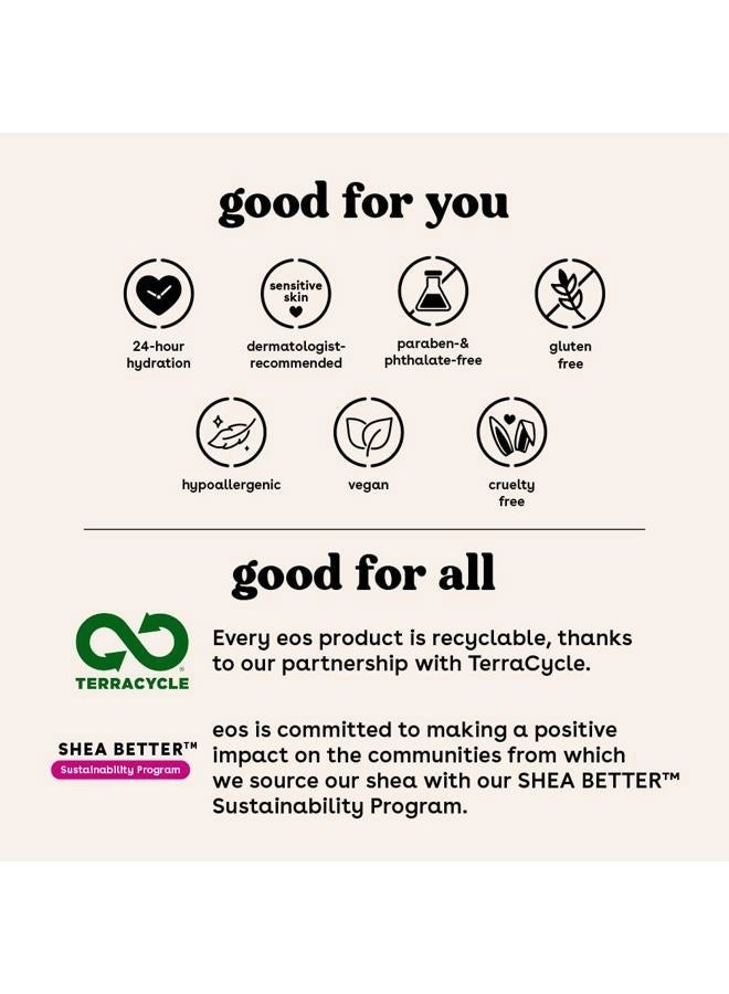 EOS Shea Better Body Lotion- Coconut Waters, 24-Hour Moisture Skin Care, Lightweight & Non-Greasy, Made with Natural Shea, Vegan, 16 fl oz - Image 4