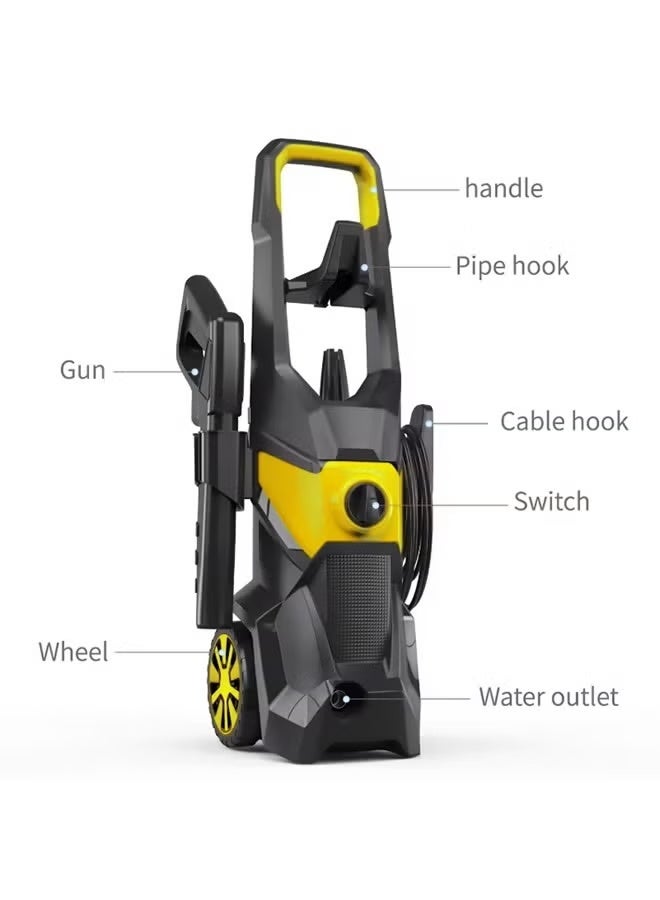 Arabest Electric Pressure Washer 1800W 150Bar Pressure Powerful Electric Pressure Cleaner for Outdoor Cleaning Tasks Corded Power Washer, car washing pressure pump, High Pressure Cleaner for Household Vehicle Patio Garden Sideroads and Surface Cleaning - Image 2