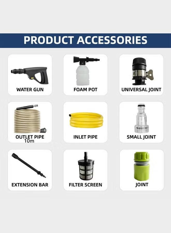 Arabest Electric Pressure Washer 1800W 150Bar Pressure Powerful Electric Pressure Cleaner for Outdoor Cleaning Tasks Corded Power Washer, car washing pressure pump, High Pressure Cleaner for Household Vehicle Patio Garden Sideroads and Surface Cleaning - Image 5