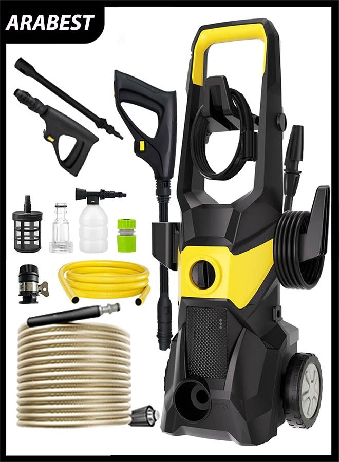 Arabest Electric Pressure Washer 1800W 150Bar Pressure Powerful Electric Pressure Cleaner for Outdoor Cleaning Tasks Corded Power Washer, car washing pressure pump, High Pressure Cleaner for Household Vehicle Patio Garden Sideroads and Surface Cleaning - Image 1