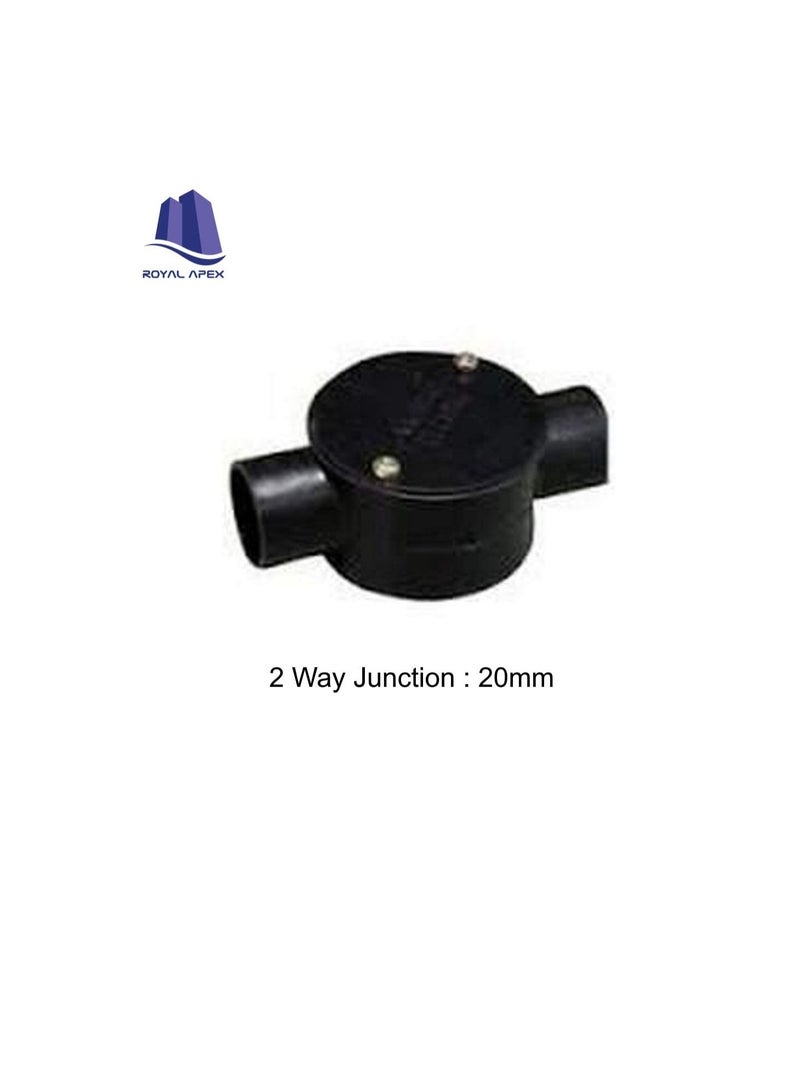 أنابيب ووصلات الأنابيب الكهربائية PVC للأسلاك والكابلات الكهربائية الداخلية والخارجية (حزمة من 10) (20 مم ، تقاطع ثنائي الاتجاه) - Image 2