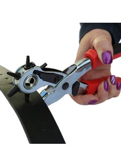 DEDSO Dedso Best Leather Hole Punch Set for Belts Watch Bands Straps Dog Collars Saddles Shoes Fabric DIY Home or Craft Projects Super Heavy Duty Rotary Puncher Multi Hole Sizes Maker Tool  - Image 2