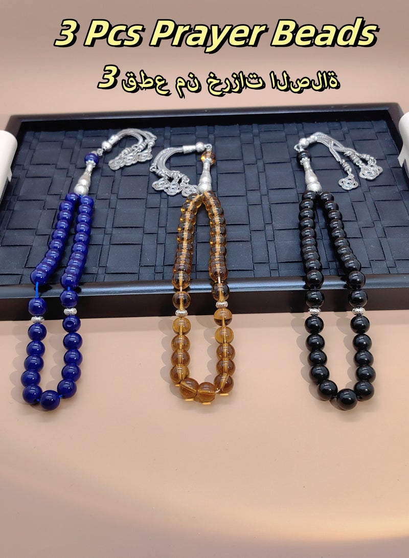عام 3 قطع / 33 سرير صلاة زجاجي / تسبيح / 10 ملم - Image 1