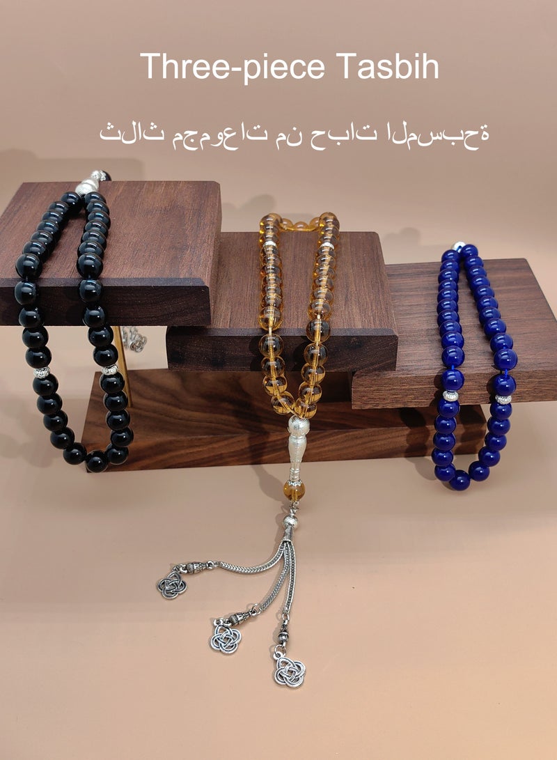 عام 3 قطع / 33 سرير صلاة زجاجي / تسبيح / 10 ملم - Image 2