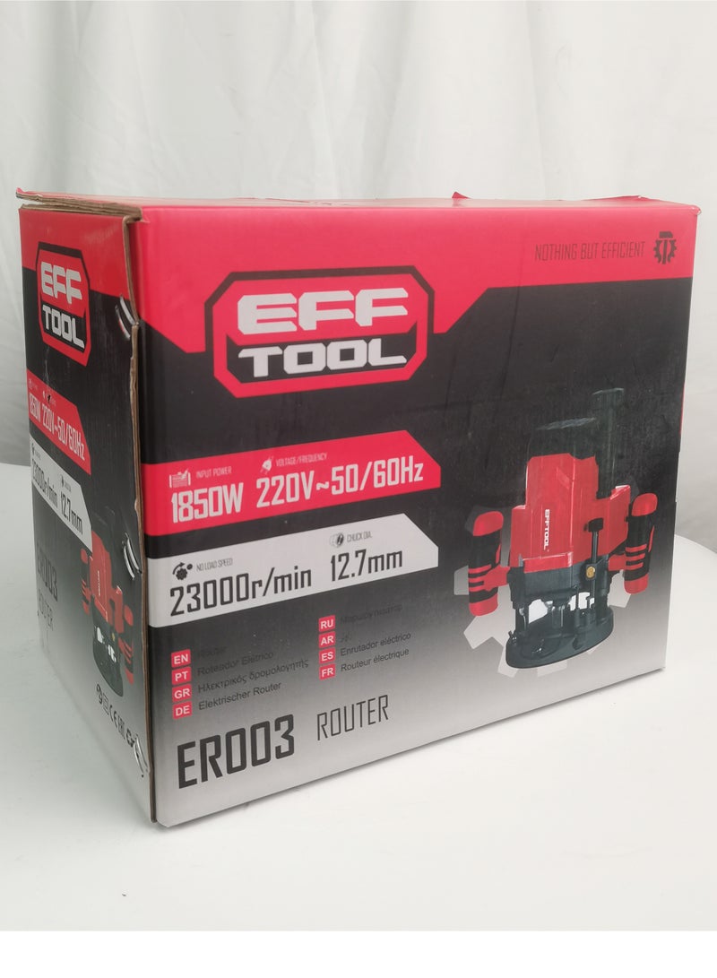 EFFTOOL موجه خشب كهربائي يدوي موجه كهربائي خشبي قاطع حواف بشفرة معدنية آلة موجه خشب - Image 2