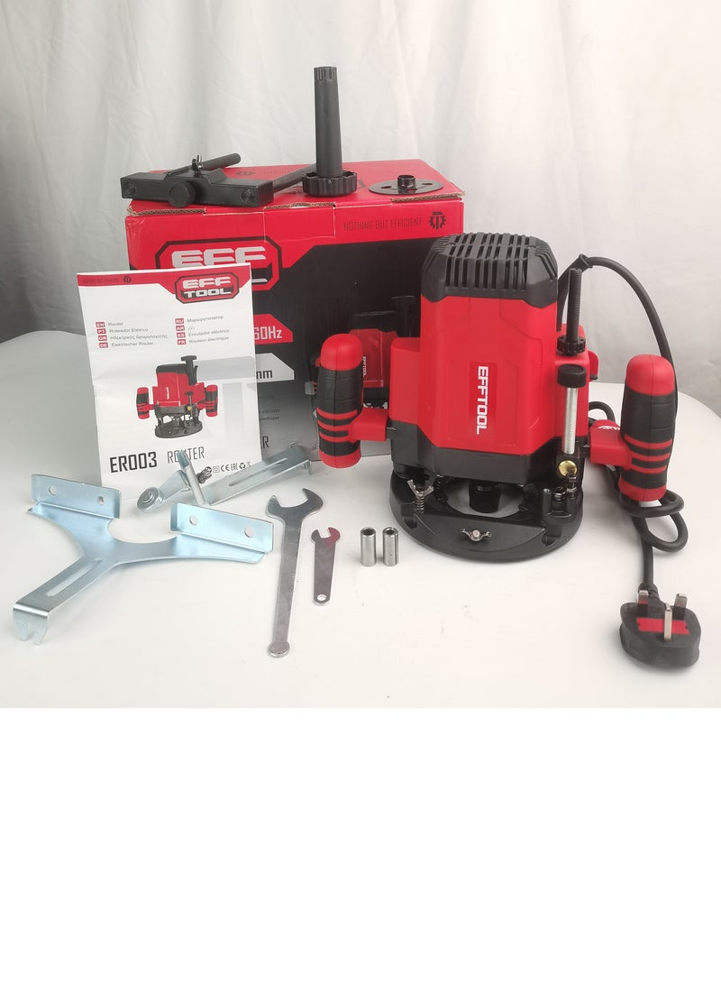 EFFTOOL موجه خشب كهربائي يدوي موجه كهربائي خشبي قاطع حواف بشفرة معدنية آلة موجه خشب - Image 4