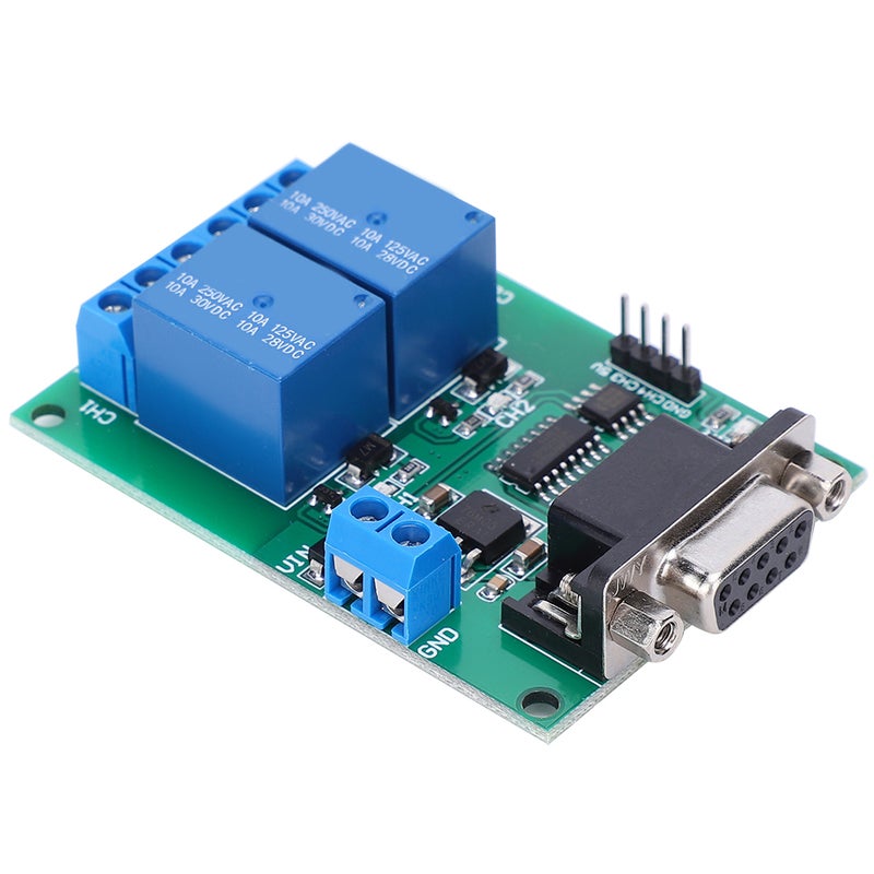 2 Channel Serial Port Relay Module RS232 UART Protocol DB9 Interface Remote Control Switch Board TB351 - Image 1