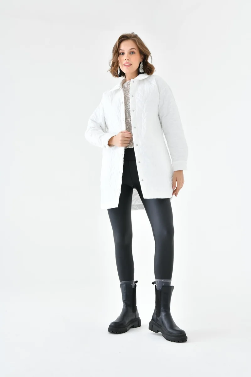 Ftz Women Women's Quilted Cape Ecru