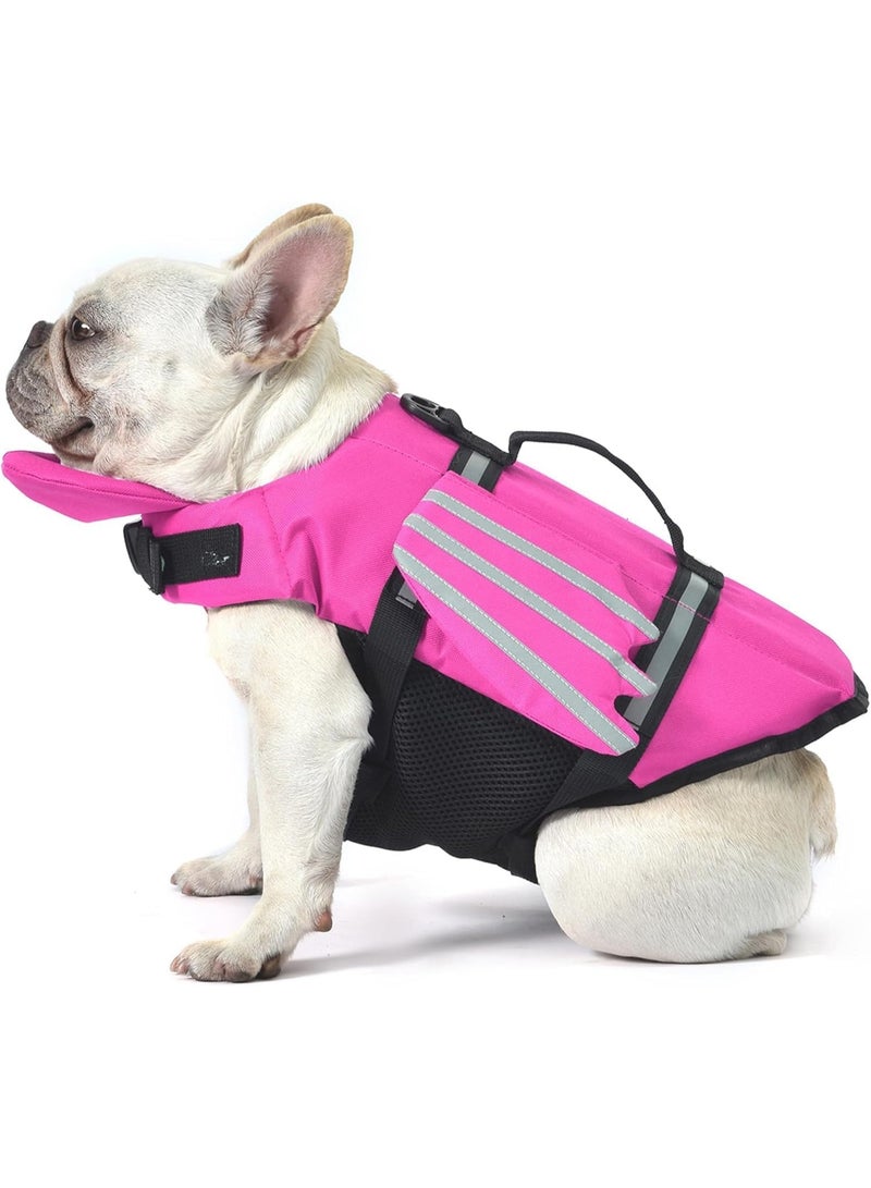 Dog Life Jacket, Wings Dog Life Vest with Chin Float Rescue Handle for Small Medium Large Dogs, Adjustable High Visibility Flotation Pet Safety Swim Vest for Swimming Boating (Pink, S) - Image 1