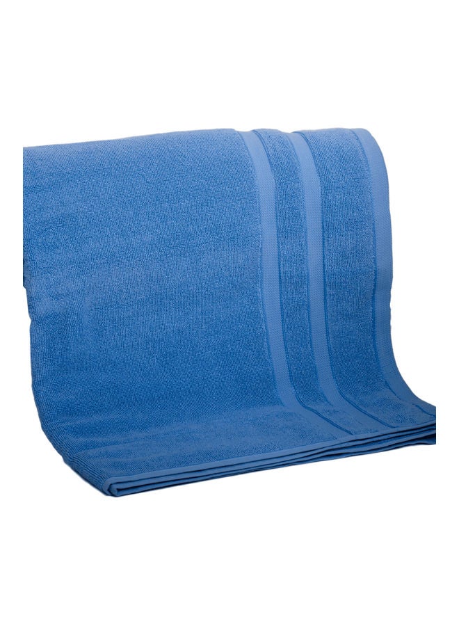 NIBEMINENT Pure Cotton Bath Towel Blue 80x160cm - Image 4