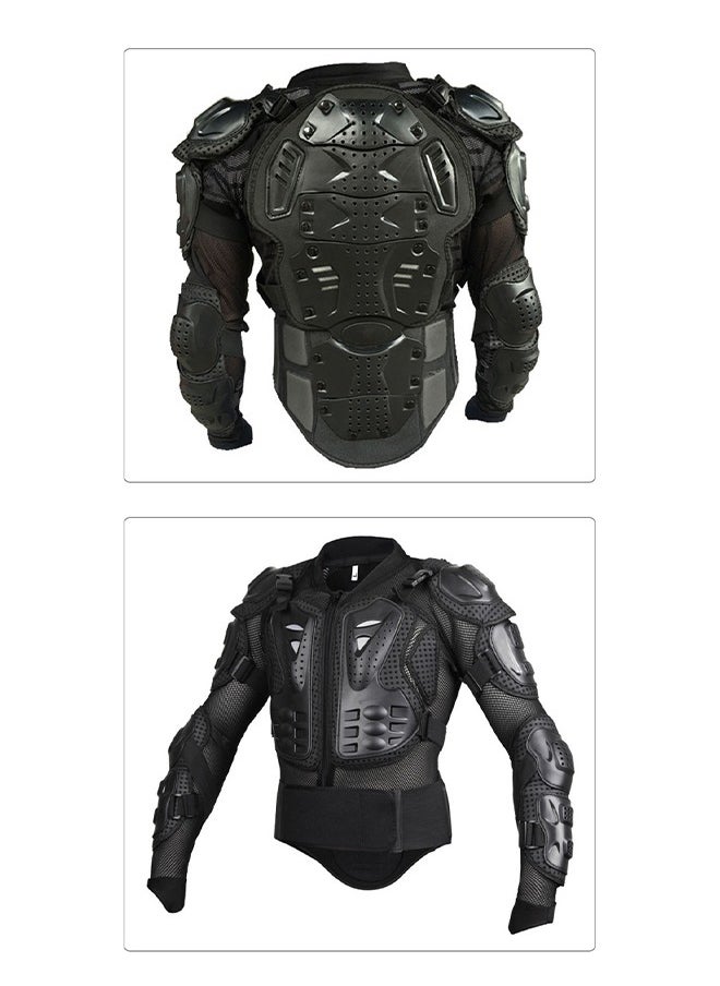 Motorcycle armored protective suit, offroad racing protective equipment, with chest, back, and elbow protection pads, adjustable and detachable, suitable for off road， skateboards, and motorcycles, black（XL) - pzsku/Z55142CC37734BF4EE99DZ/45/_/1739494130/84ee8233-5fd2-46a2-87de-958c26e98940