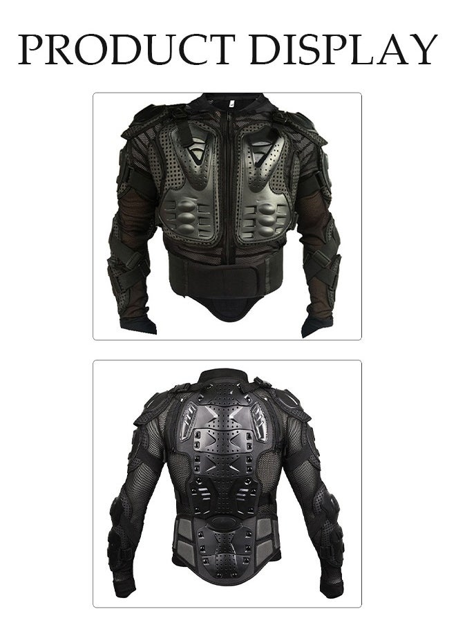 Motorcycle armored protective suit, offroad racing protective equipment, with chest, back, and elbow protection pads, adjustable and detachable, suitable for off road， skateboards, and motorcycles, black（XL) - pzsku/Z55142CC37734BF4EE99DZ/45/_/1739494130/ac34ba18-9e39-4715-ad02-1292191d2857