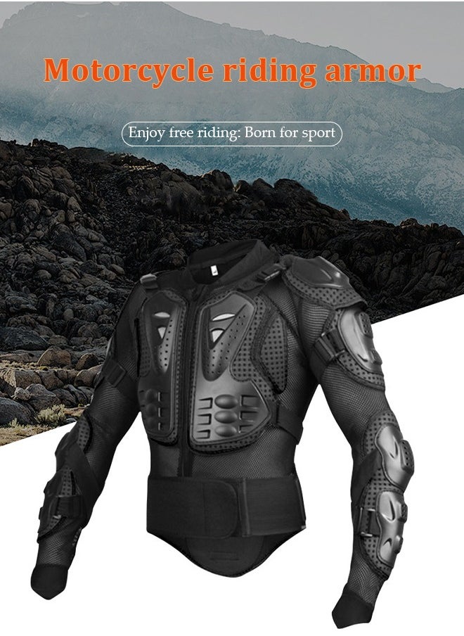 Motorcycle armored protective suit, offroad racing protective equipment, with chest, back, and elbow protection pads, adjustable and detachable, suitable for off road， skateboards, and motorcycles, black（XL) - pzsku/Z55142CC37734BF4EE99DZ/45/_/1739494133/84766d7a-56ba-4b04-94d2-23ef74ad374e