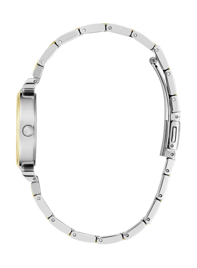 GUESS ساعة نسائية بقرص فضي كوارتز أنالوج من الفولاذ المقاوم للصدأ GW0762L5 - 28 مم - Image 3