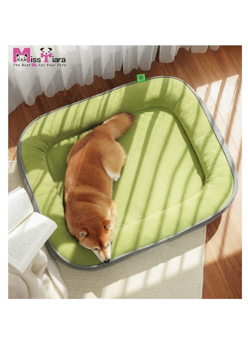مس تيارا سرير دافئ للكلاب، حصيرة للكلاب قابلة للإزالة والغسل، سرير مريح وعميق للنوم للكلاب، سرير للقطط مقاس 60×48 سم - Image 3