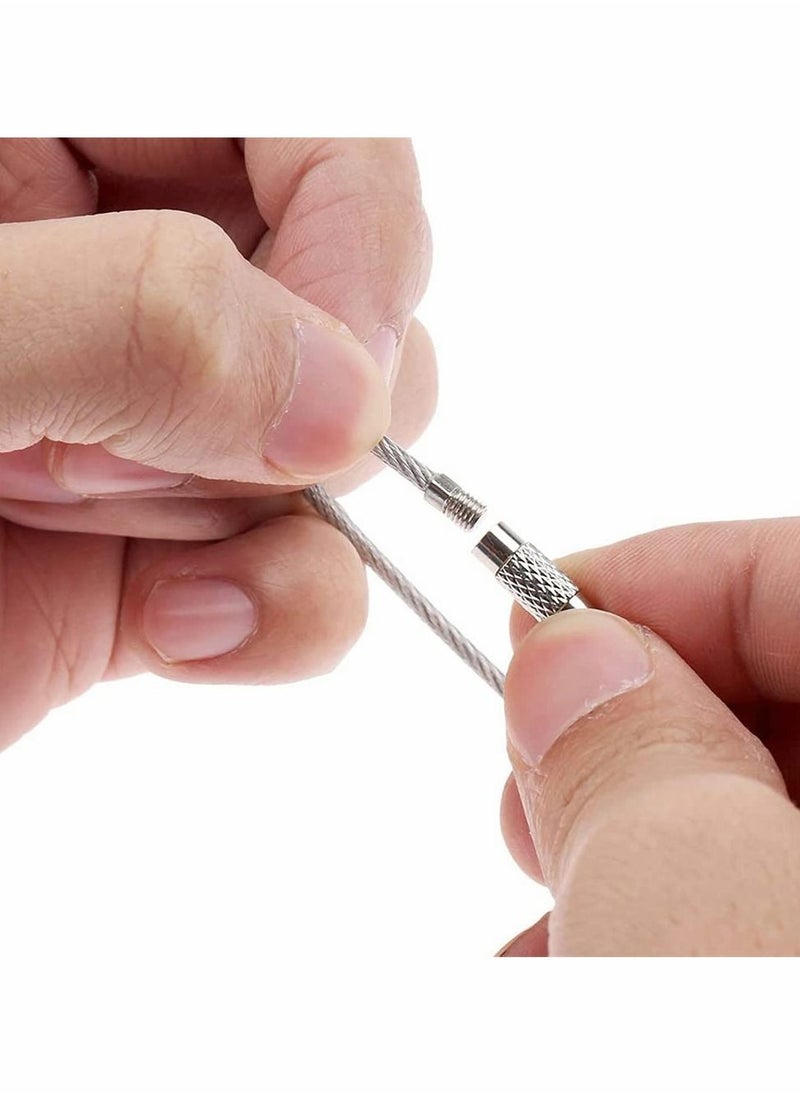 KASTWAVE علامات الأمتعة، مجموعة من 7 علامات تعريف لحقائب السفر من سبائك الألومنيوم، ملصقات حقائب أمتعة متعددة الألوان، ملحقات ملصقات اسم وعنوان الأمتعة مع سلسلة لولبية  - Image 5