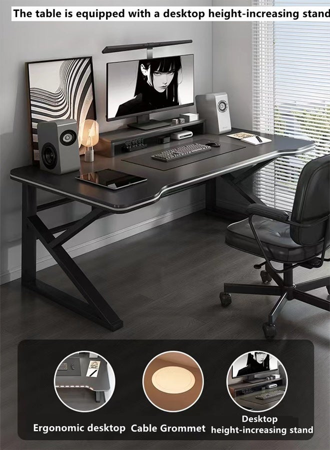 kutis Stable Gaming Table, 60cm Extra-wide Computer Table,Ergonomic PC Table For Gamers, Office Desk For Small Space With Desktop Height-increasing Stand 60 x 75 x 120 cm - Image 2