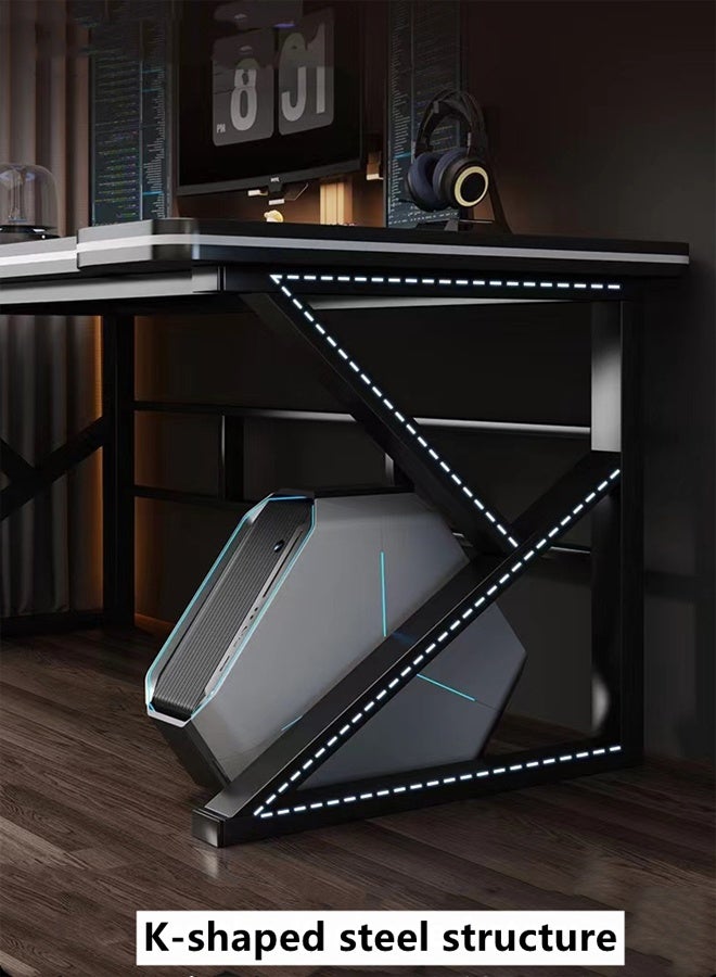 kutis Stable Gaming Table, 60cm Extra-wide Computer Table,Ergonomic PC Table For Gamers, Office Desk For Small Space With Desktop Height-increasing Stand 60 x 75 x 120 cm - Image 4