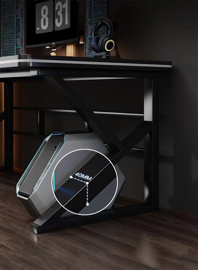 kutis Stable Gaming Table, 60cm Extra-wide Computer Table,Ergonomic PC Table For Gamers, Office Desk For Small Space With Desktop Height-increasing Stand 60 x 75 x 120 cm - Image 5