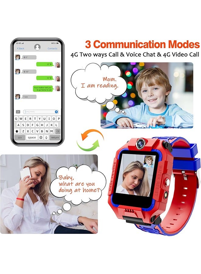 Captaintech Children's Watch,Waterproof Design,With Alarm Clock,Pedometer,Calorie Counter,Suitable as a Gift for Children(Red) - Image 2