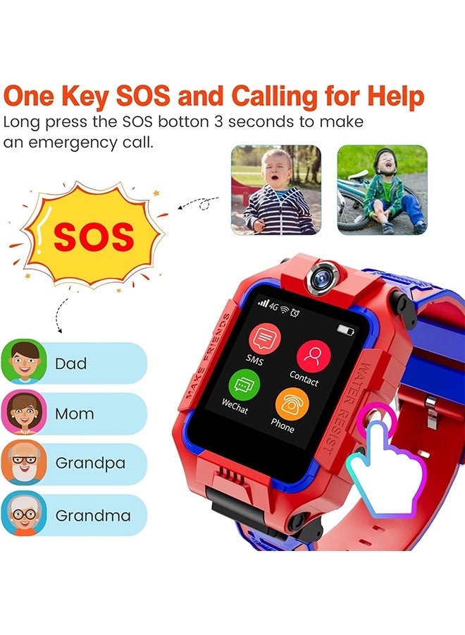 Captaintech Children's Watch,Waterproof Design,With Alarm Clock,Pedometer,Calorie Counter,Suitable as a Gift for Children(Red) - Image 4